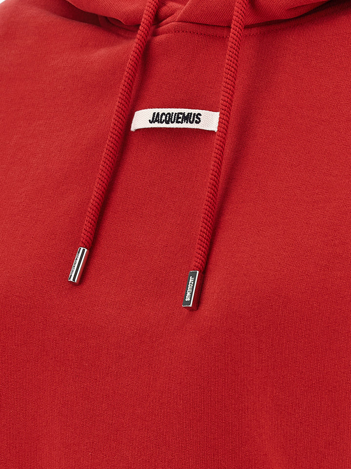 Jacquemus Le Hoodie Gros-Grain Felpe - Rosso | 9b4dc9ae5acb10a58388551e7096961fcaf08299