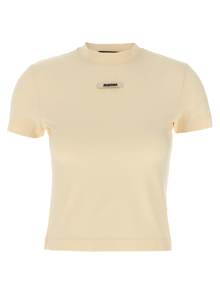 Jacquemus Le  Gros-Grain T shirt - Beige | 60e6cccadedb6c8d786762c429d5890c150eb94f