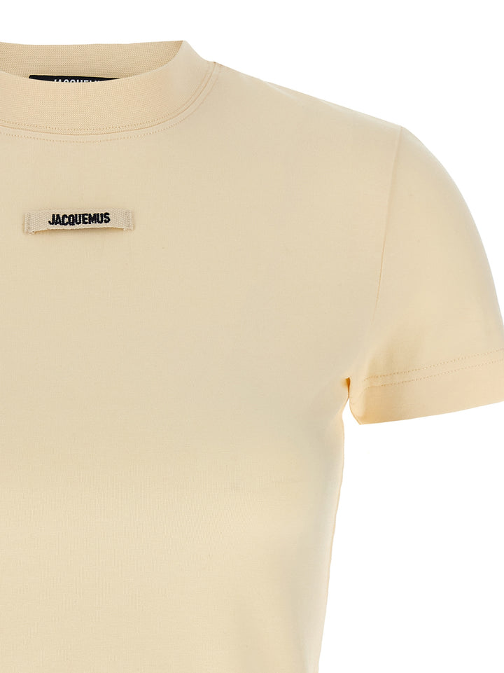 Jacquemus Le  Gros-Grain T shirt - Beige | 3c90804ed01b6554bdbec55e8f7aedb7393a9a55
