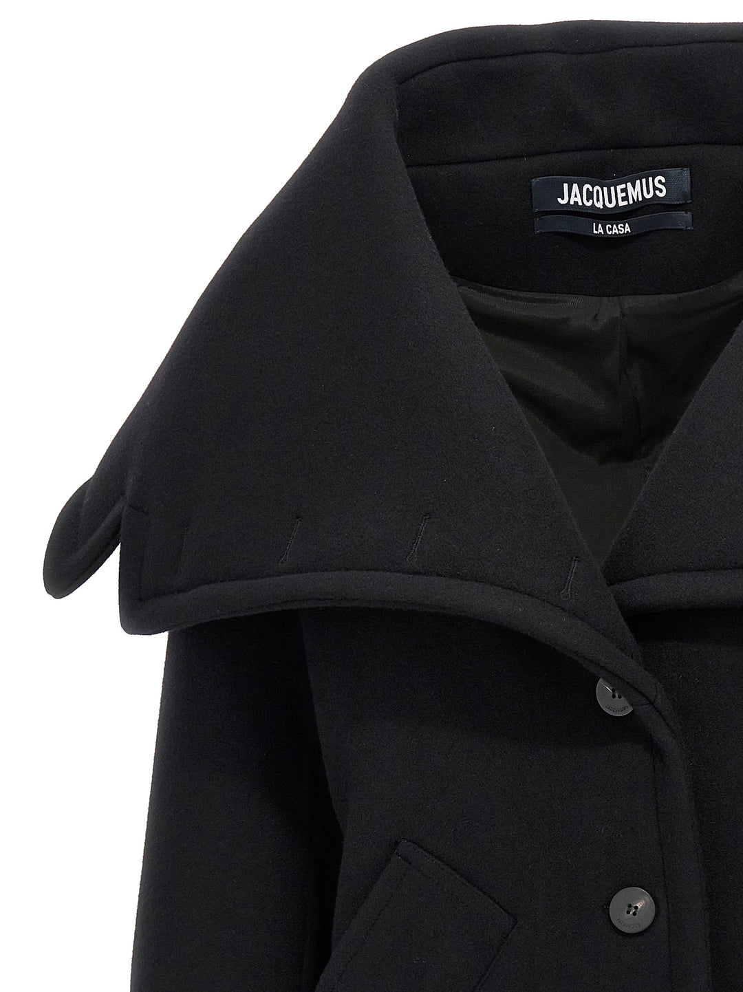 Jacquemus Le Caban Caruso Trench e Impermeabili - Nero | fe05920440a3466573f6e7380404b3a61e8898bc