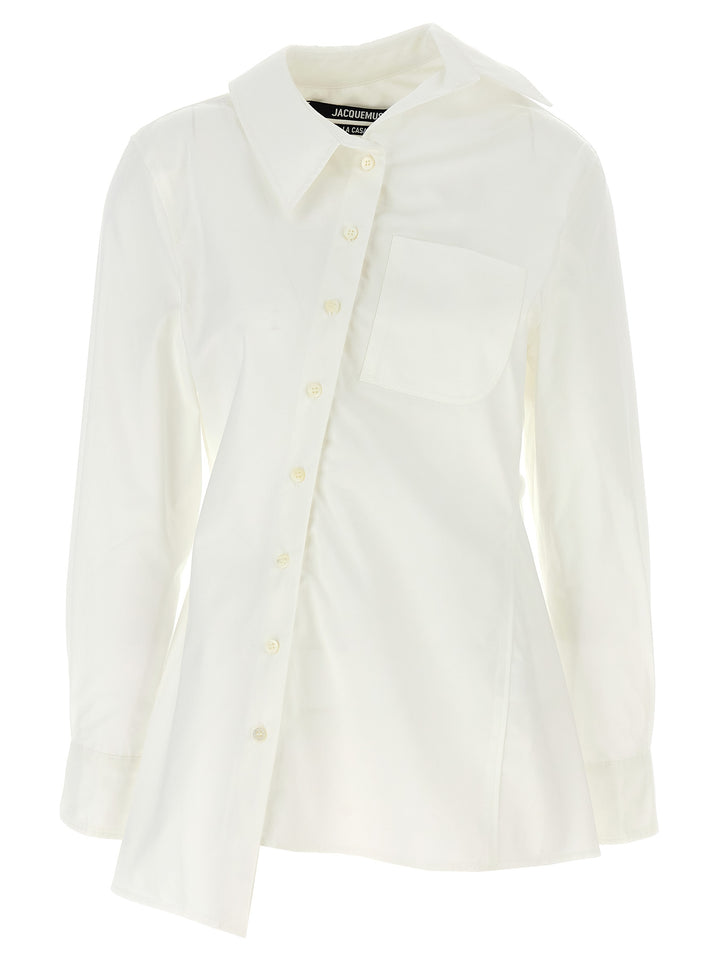 Jacquemus La Chemise Pablo Camicie - Bianco | 7a1a70853df6e4414a341afc419fe9839c25199a