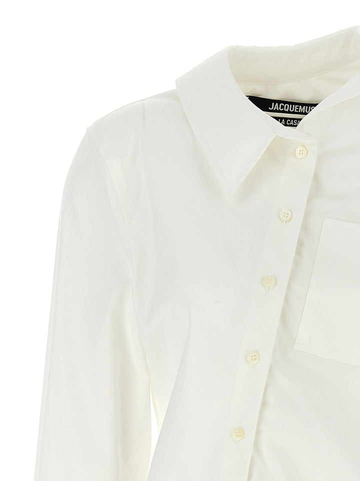 Jacquemus La Chemise Pablo Camicie - Bianco | 8740fd66e2e0a684c099105b2656fe48b1cb428c