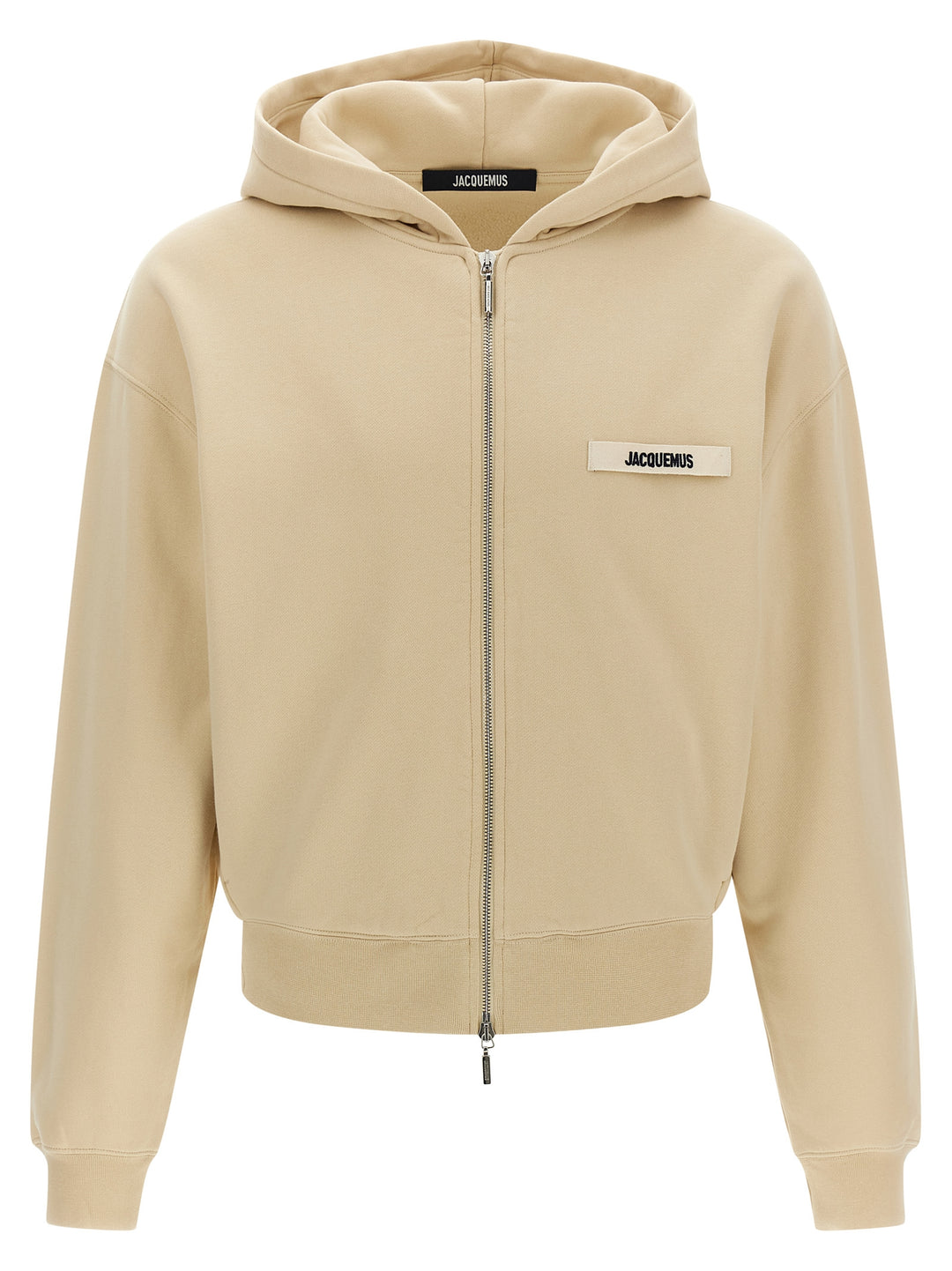 Jacquemus Le Hoodie Grip Gros Grain Felpe - Beige | 6433dfe47b882ed8cc21945ed7c4c3e5b3bf9485