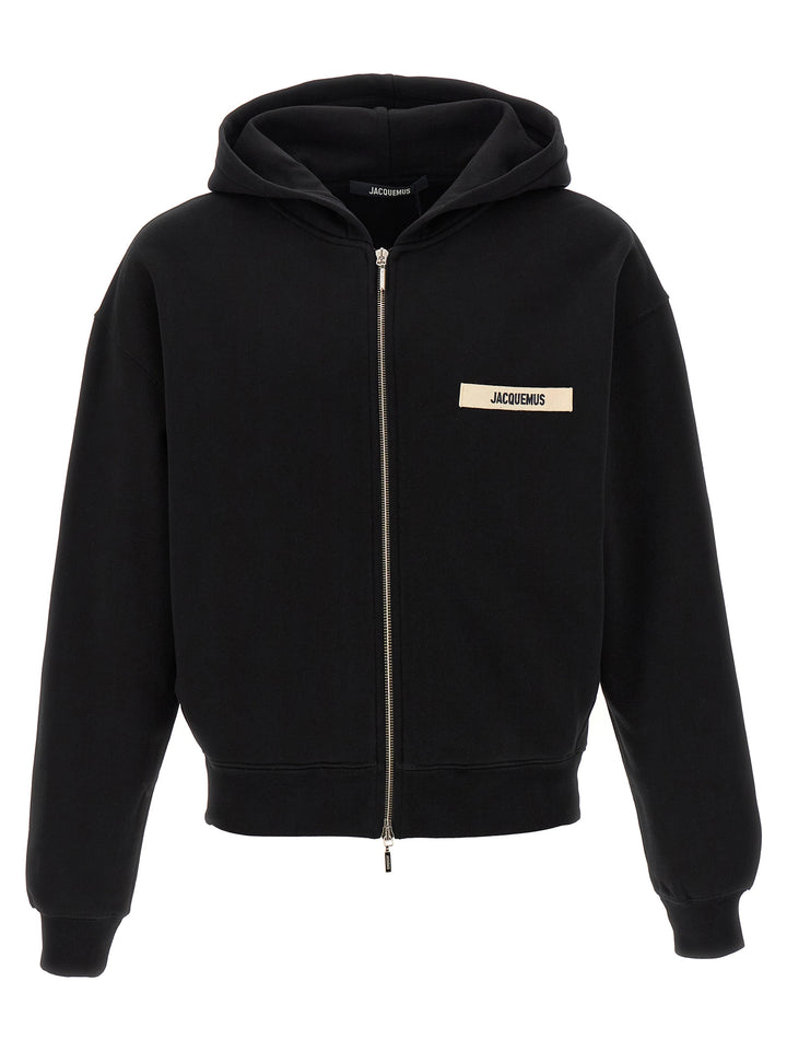 Jacquemus Le Hoodie Grip Gros Grain Felpe - Nero | e9ef73c19f4e61256cab137c9267566b26a4cc3c