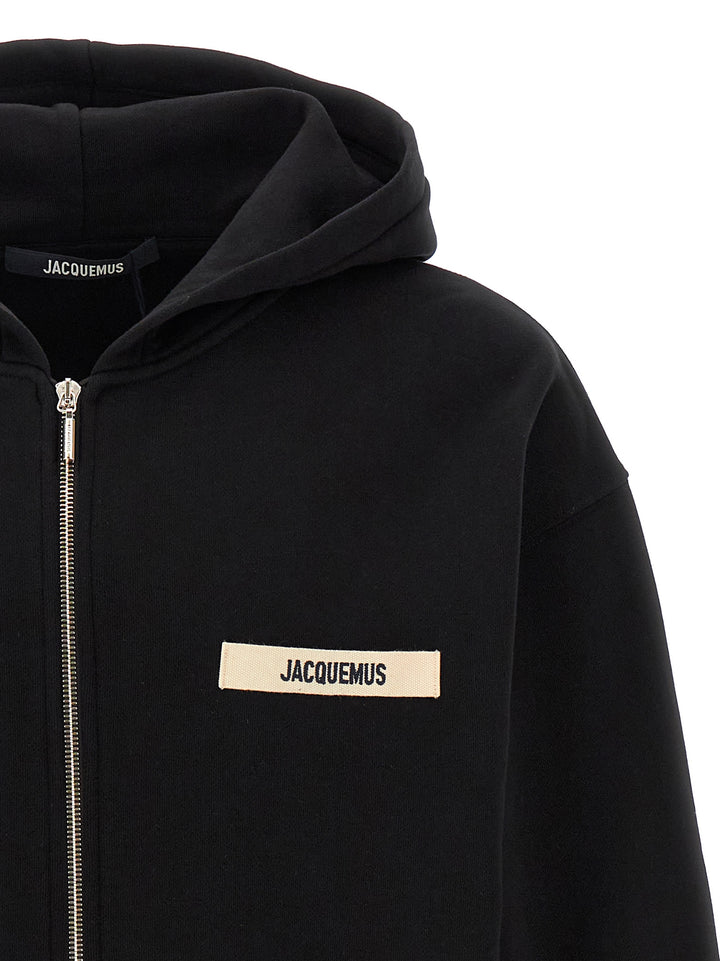 Jacquemus Le Hoodie Grip Gros Grain Felpe - Nero | 8db2669de49393d4dc5eaa9580efccbebe78758c