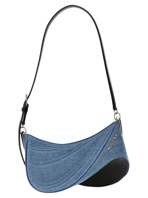 Bolso de hombro y bandolera Medium Denim Spiral Curve 01 azul