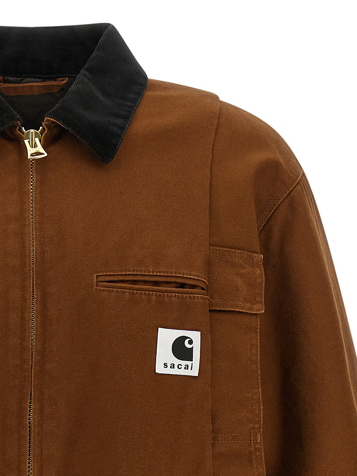 Sacai Sacai X Carhartt Wip Capsule Jacket Puffer Jackets - Marrone | f7298fc737440cc85f5a69022d6a1df412b26930
