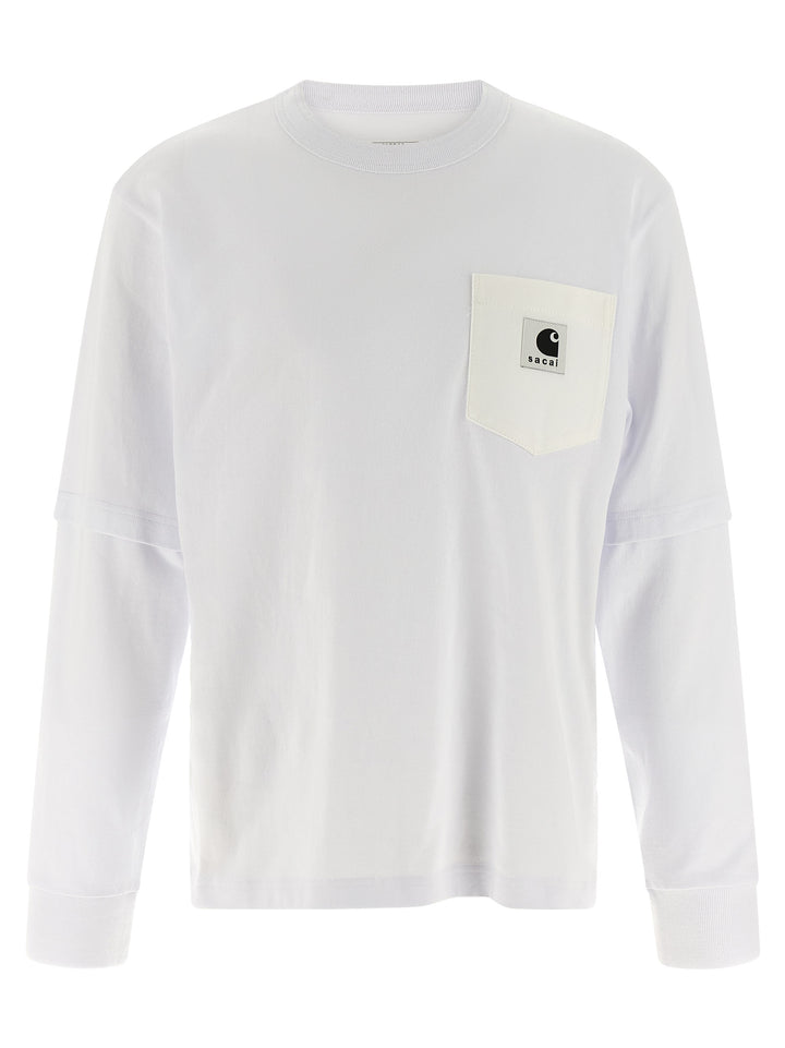 Sacai Capsule Sacai X Carhartt Wip T shirt - Bianco | 053846f517253c374ad12dcd8b4b49fed0f373ad