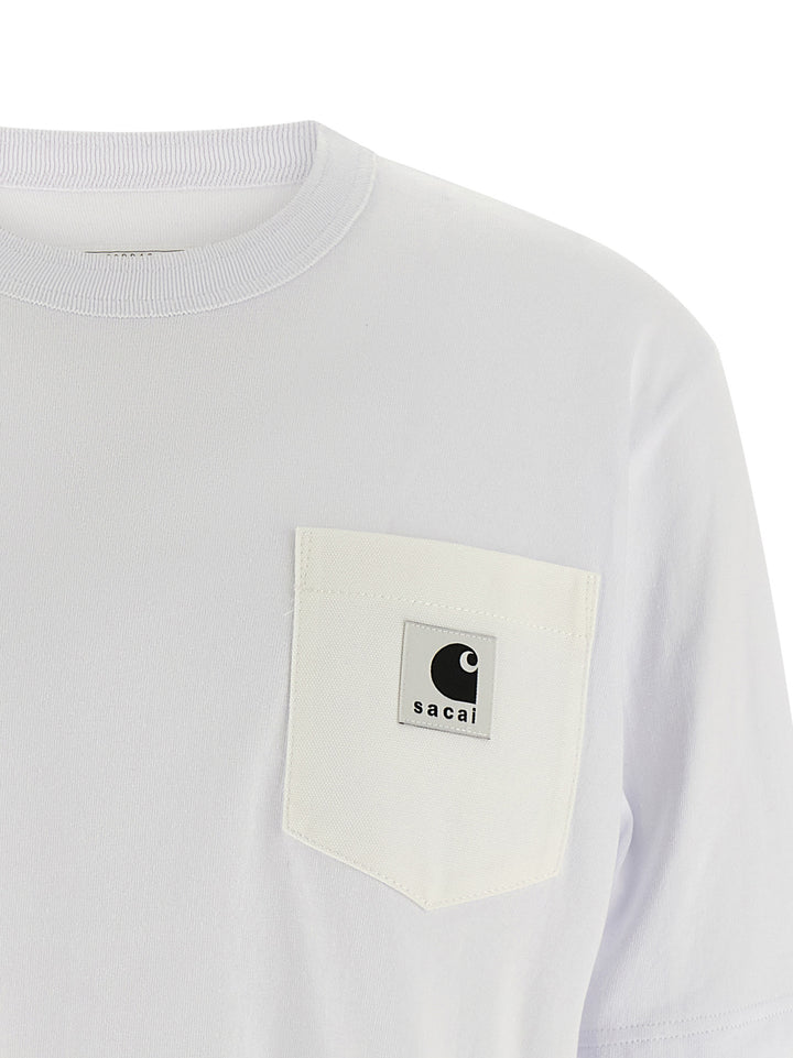 Sacai Capsule Sacai X Carhartt Wip T shirt - Bianco | d430627792d38d6164ff6c705f7781fc9bd61a0a