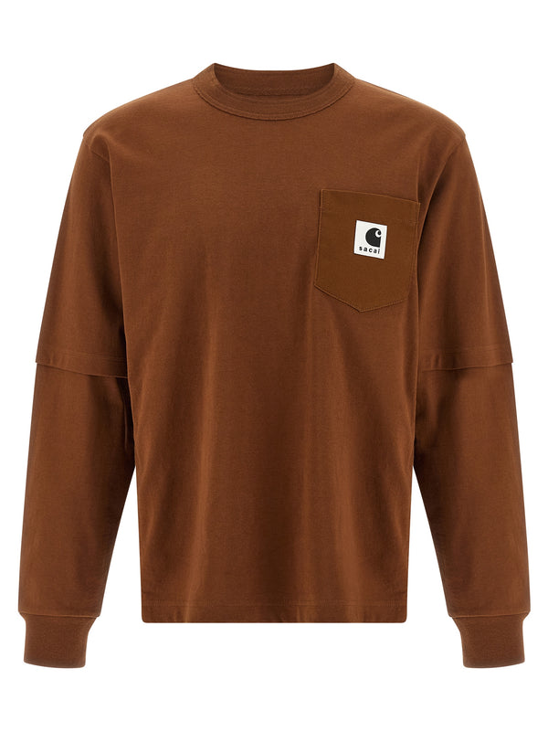 Capsule Sacai X Carhartt Wip T Shirt Marrone