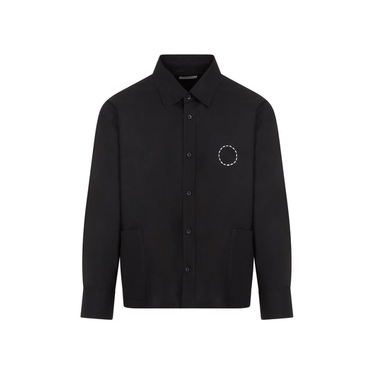 Black Cotton Circle Shirt