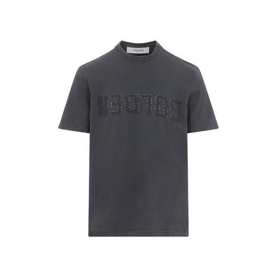 Gray Cotton Golden Regular T-Shirt