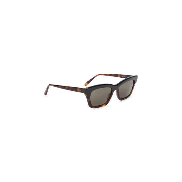 Havana Brown Sigma Slim Acetate Sunglasses