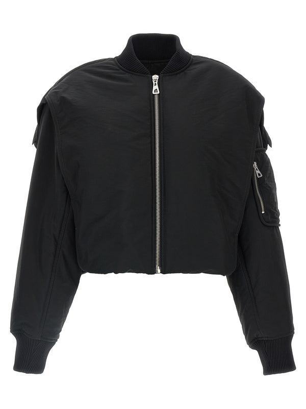 The Hooded Bomber Piumini Nero