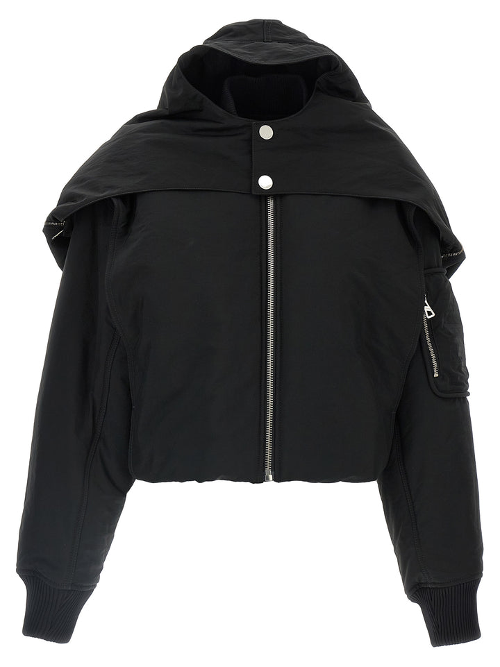 Jean Paul Gaultier The Hooded Bomber Puffer Jackets - Nero | 5c221f27162beec95df509c05224c578ae7aadc7
