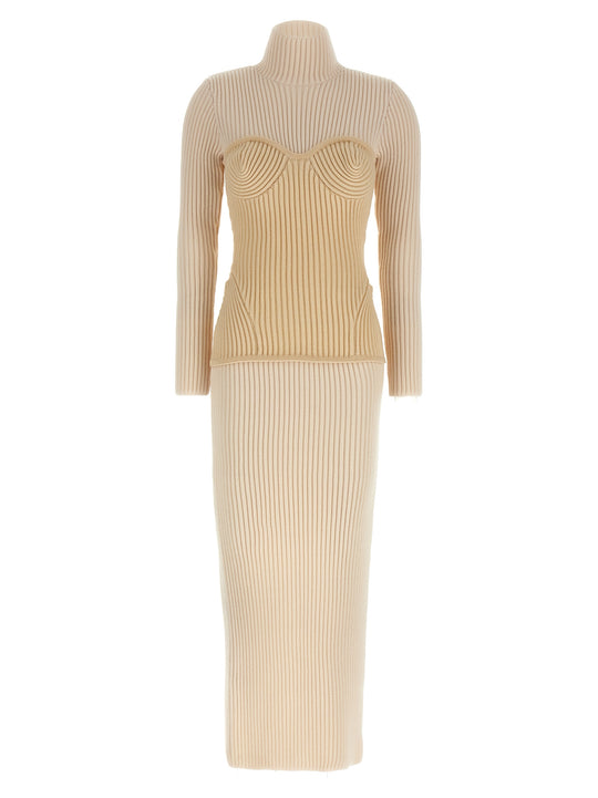 Corset Dress Abiti Beige