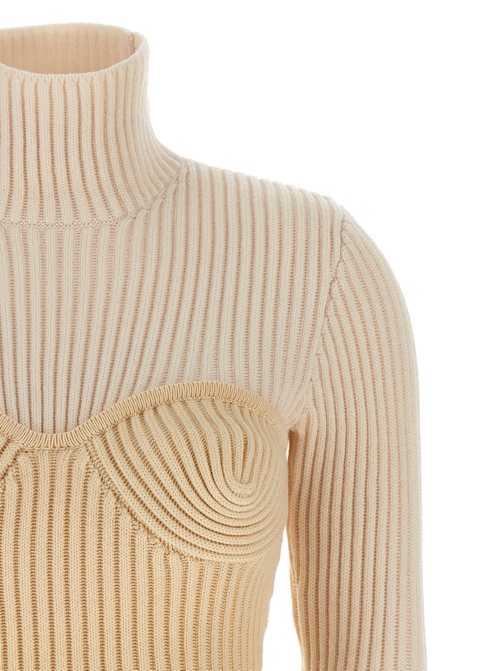 Jean Paul Gaultier Corset Sweater Maglioni - Beige | 91506bf8d6b82159c6312c613e1b4936d877c137