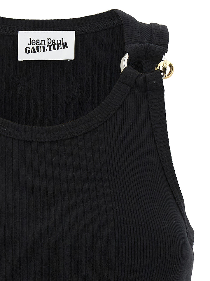 Jean Paul Gaultier Black Piercing Top - Nero | 5cc07b2277deb6ed8dbe07b8286a966fd7f1c118