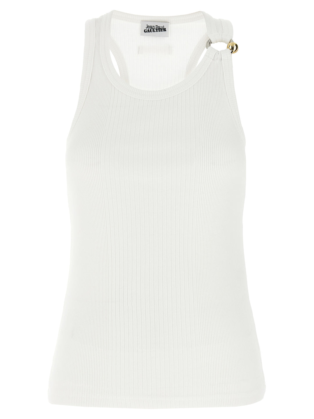 Jean Paul Gaultier Black Piercing Top - Bianco | e5f3bd15070e9c5c686c433a640748f4bda56c63