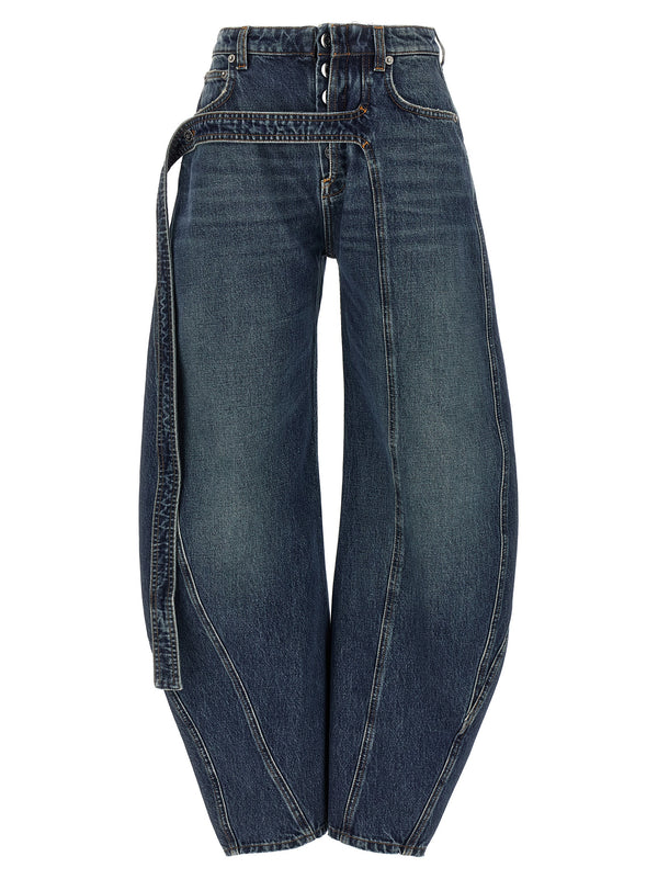 The Blue Denim Strap Jeans Celeste