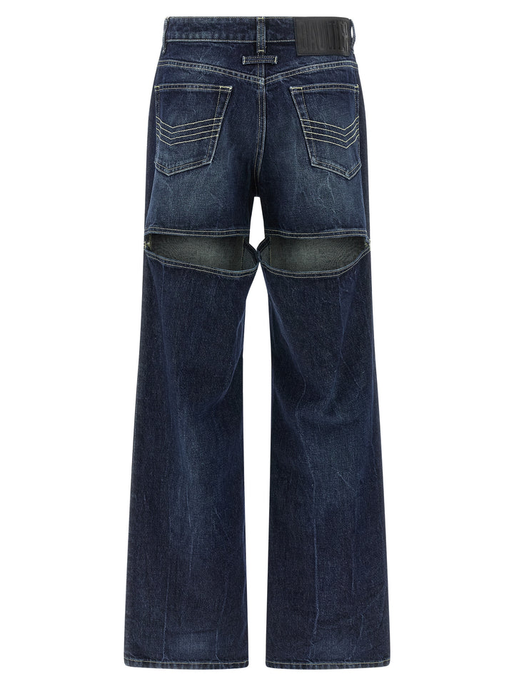 Jean Paul Gaultier The Blue Cut-Out Jeans - Blu | b35abc5efc66357c411c3ff682cf94e7ec25a0bd