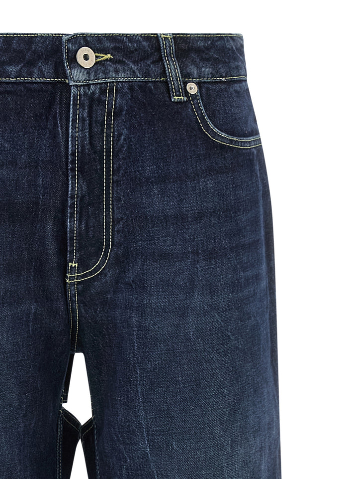 Jean Paul Gaultier The Blue Cut-Out Jeans - Blu | 0216e055f3b439fd469af50554e20aa4d3bd7222