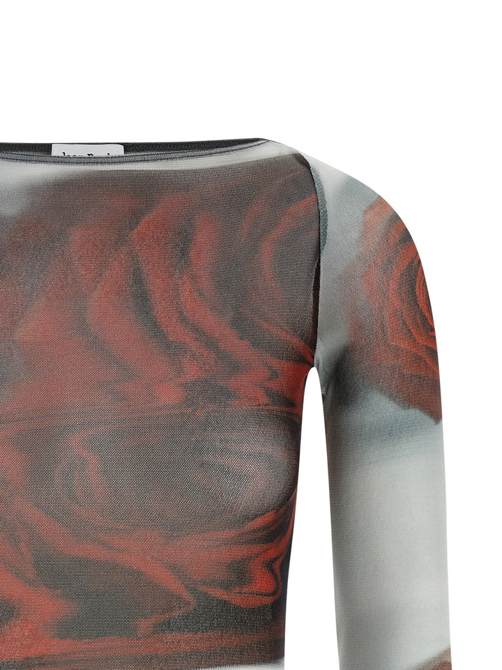 Jean Paul Gaultier The Red Blurry Roses Top - Multicolor | b4e0ffdf98263eb6dd649fc606dcf7676b37de4f