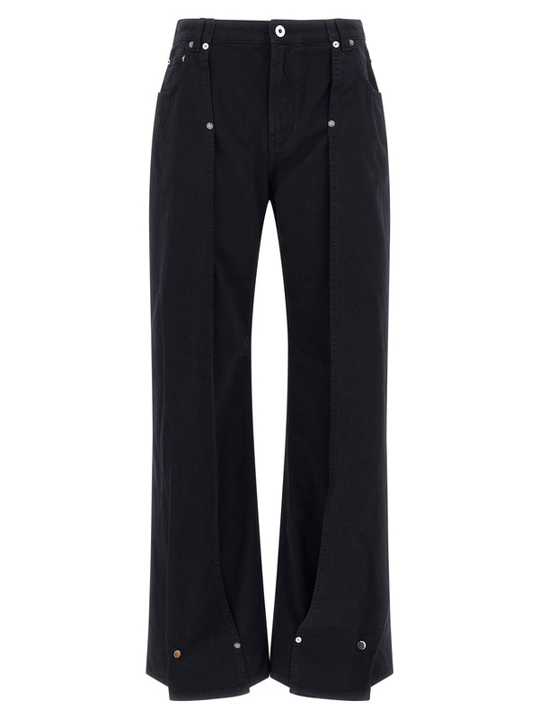 The Snap-Button Denim Jeans Blu