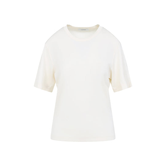 White Rib Cotton T-Shirt