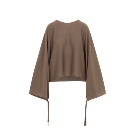Brown Frais Balloon Virgin Wool Pullover
