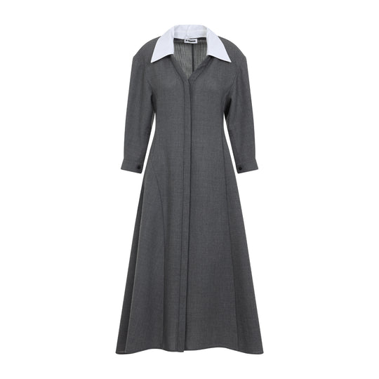Grey 230 Mf Wool Midi Dress