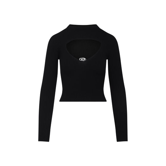 Black M-Olina Wool Top