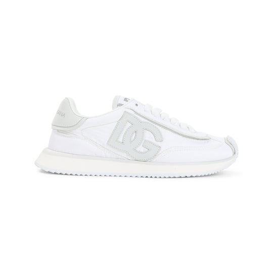 White Polyester Sneakers