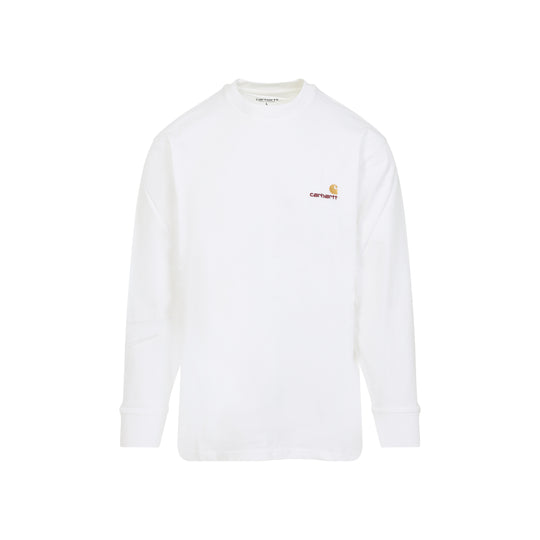 White Ls American Script Organic Cotton T-Shirt
