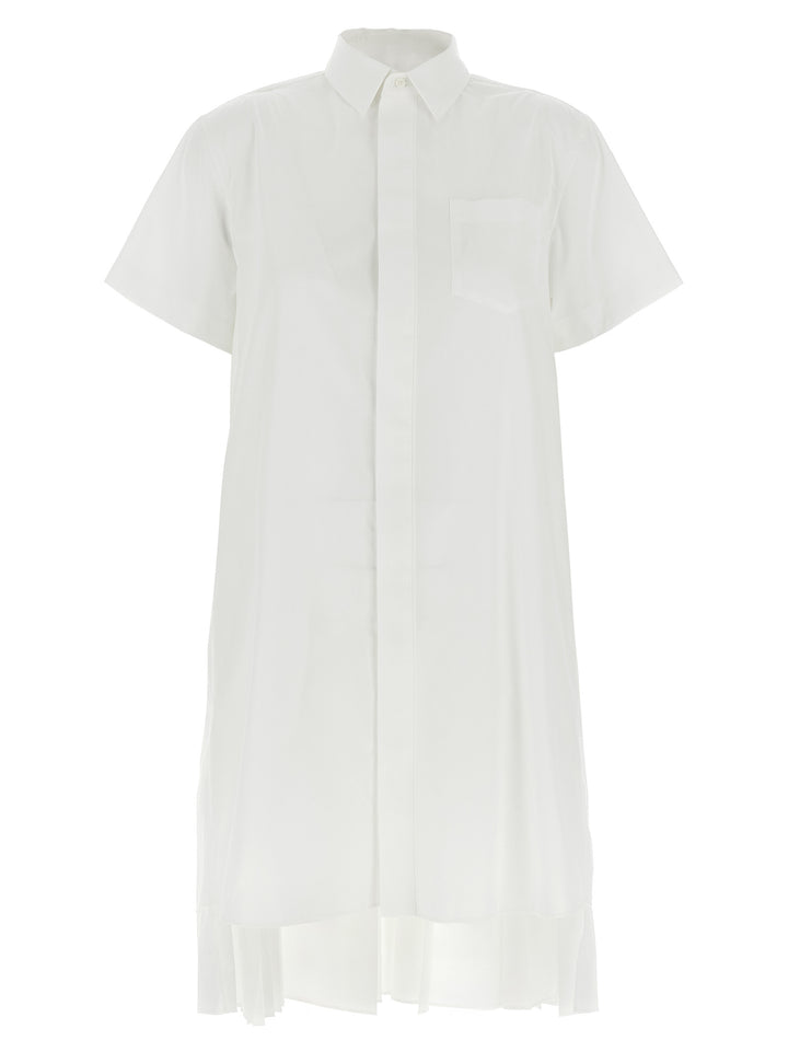 Sacai Chemisier Dress Abiti - Bianco | eddc7c541aa7d6174c907855008c40cb0f375763