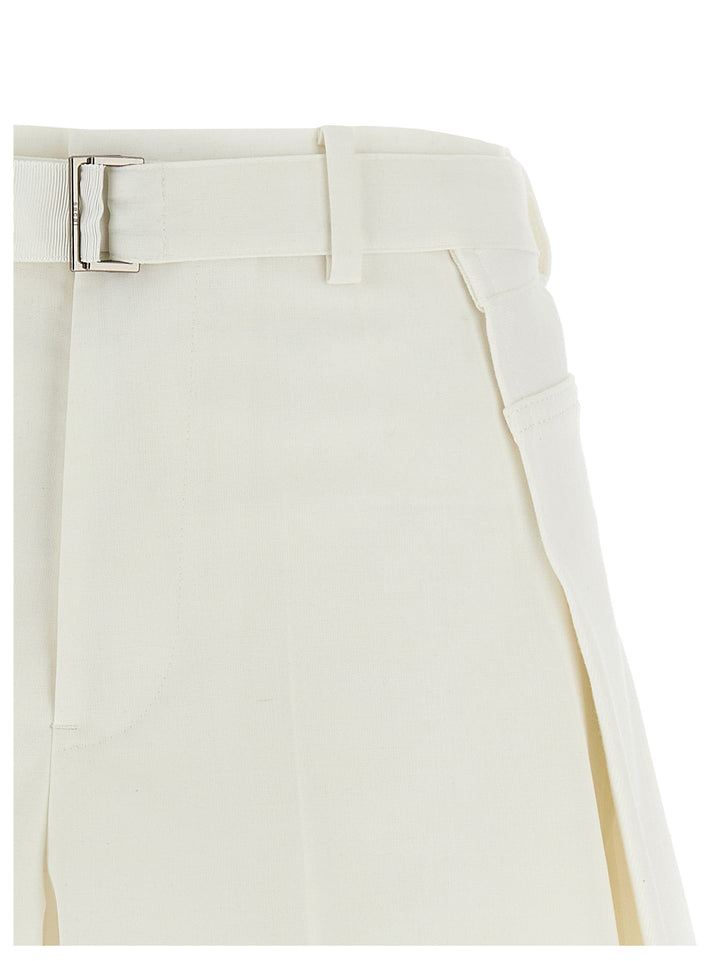 Sacai Wool Insert Shorts Bermuda e Short - Bianco | 2241045b3aaf638604d1b125c4830929143c8d57