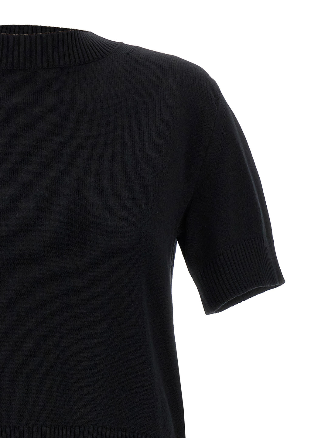Sacai Patchwork Sweater Maglioni - Nero | 8d8db88ac6552f7665606453e5b25a04fe7e5e13