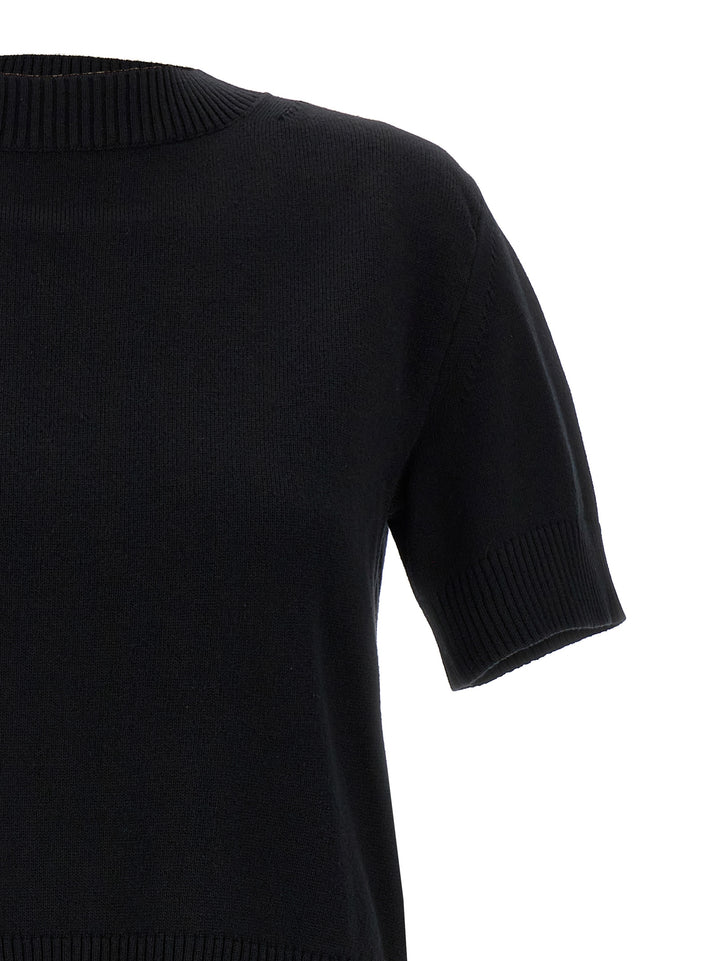 Sacai Patchwork Sweater Maglioni - Nero | 8d8db88ac6552f7665606453e5b25a04fe7e5e13