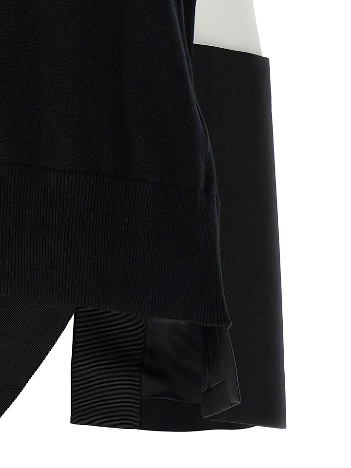 Sacai Patchwork Sweater Maglioni - Nero | afb4719e5fc58e8cf6c522cfbac2eba8e3850fc3