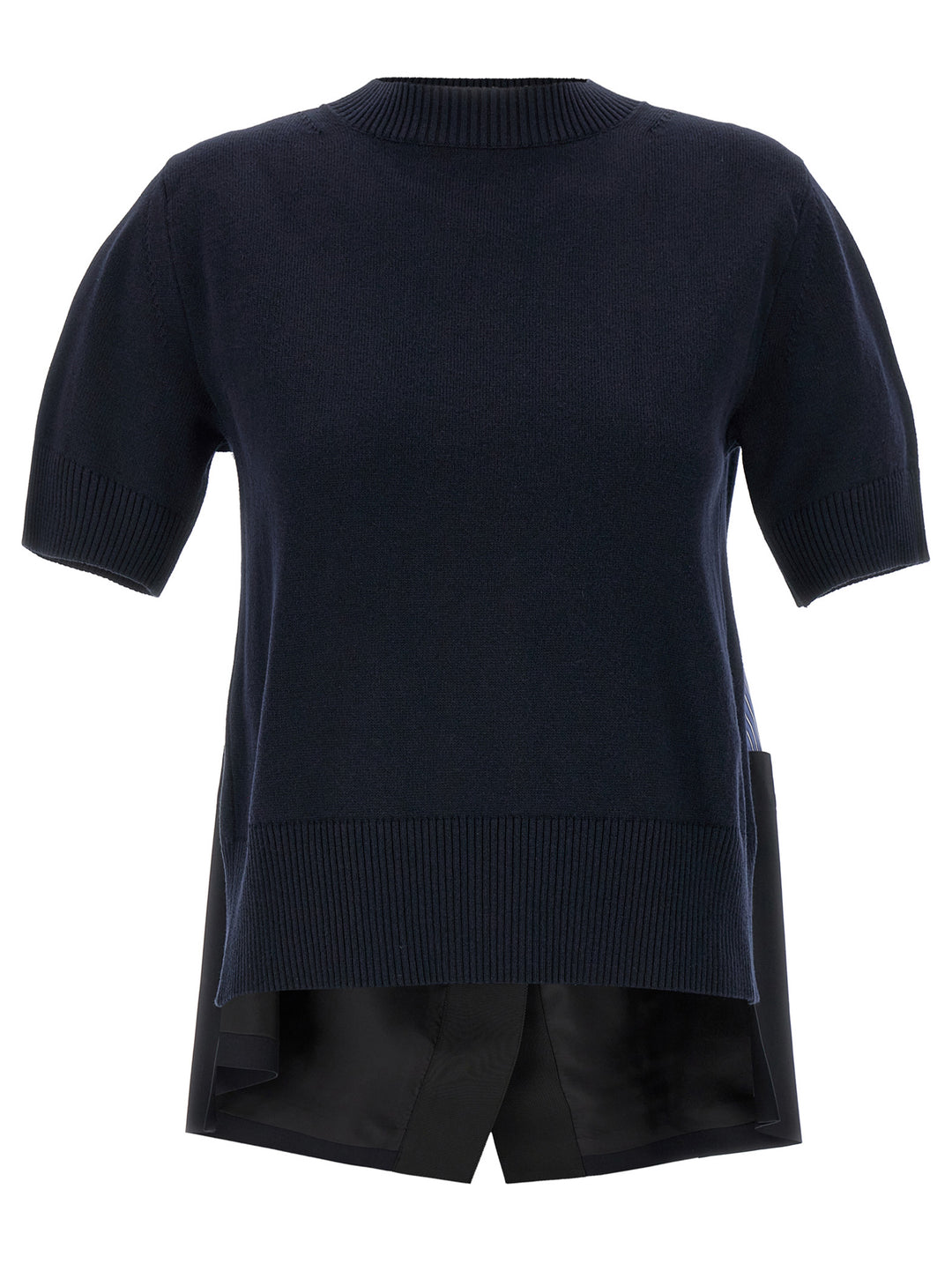 Sacai Patchwork Sweater Maglioni - Blu | bebebed8495d028fd236c4a9dec4d35f9de19fbf