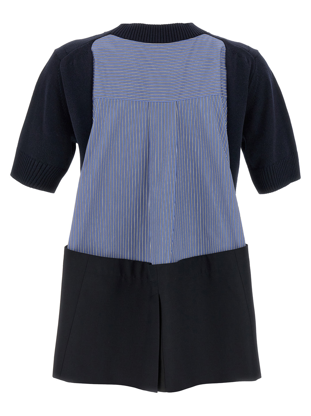 Sacai Patchwork Sweater Maglioni - Blu | 844312ff646408bd955bc9da066b0fa4b5252861