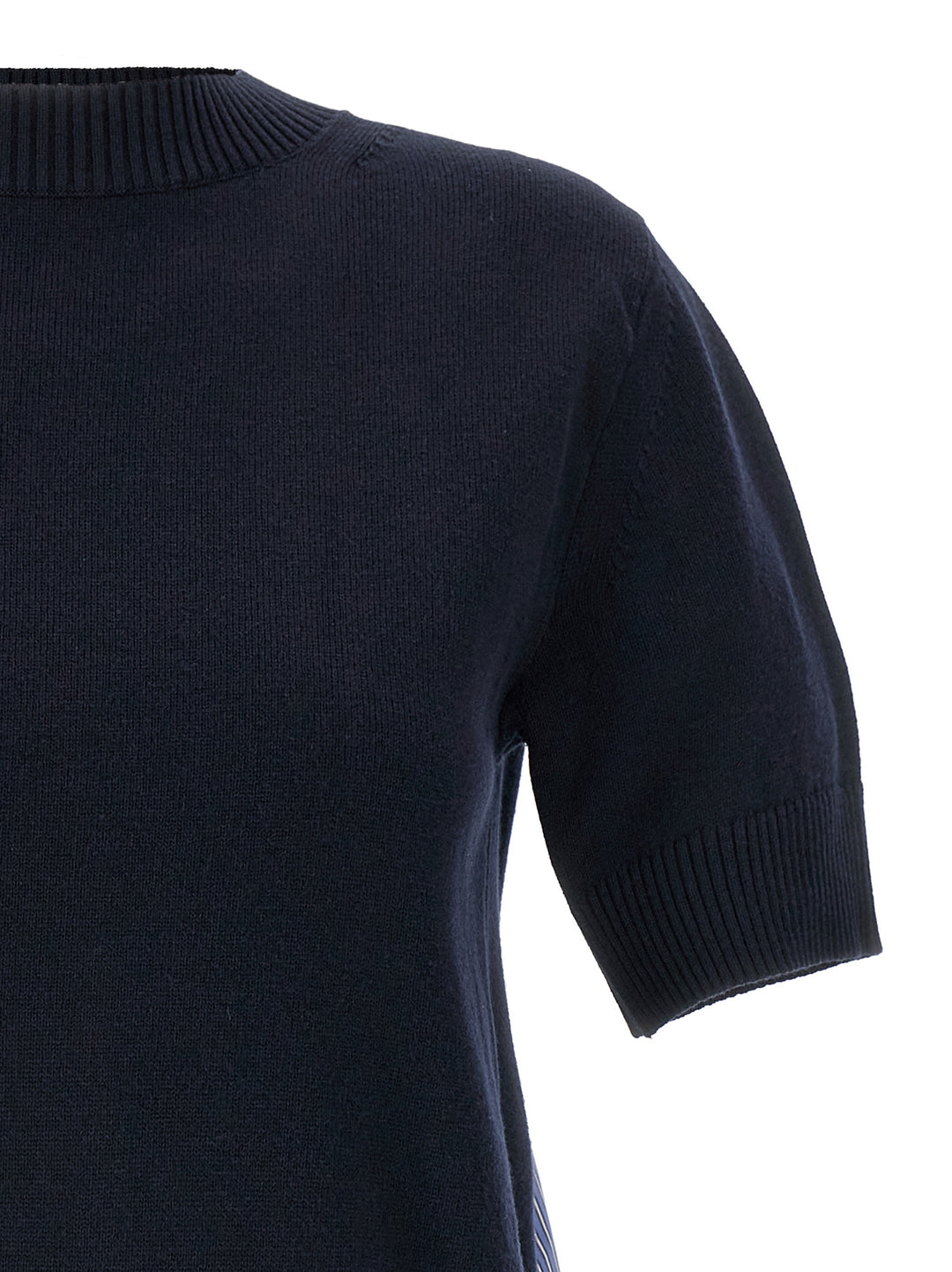 Sacai Patchwork Sweater Maglioni - Blu | a6bf745249b1af629c1e1332e678372300a5c959