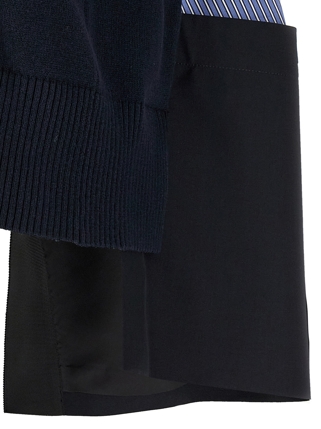 Sacai Patchwork Sweater Maglioni - Blu | 3112c44d4c084acef76c6d0c04f1cb7d3329bb87