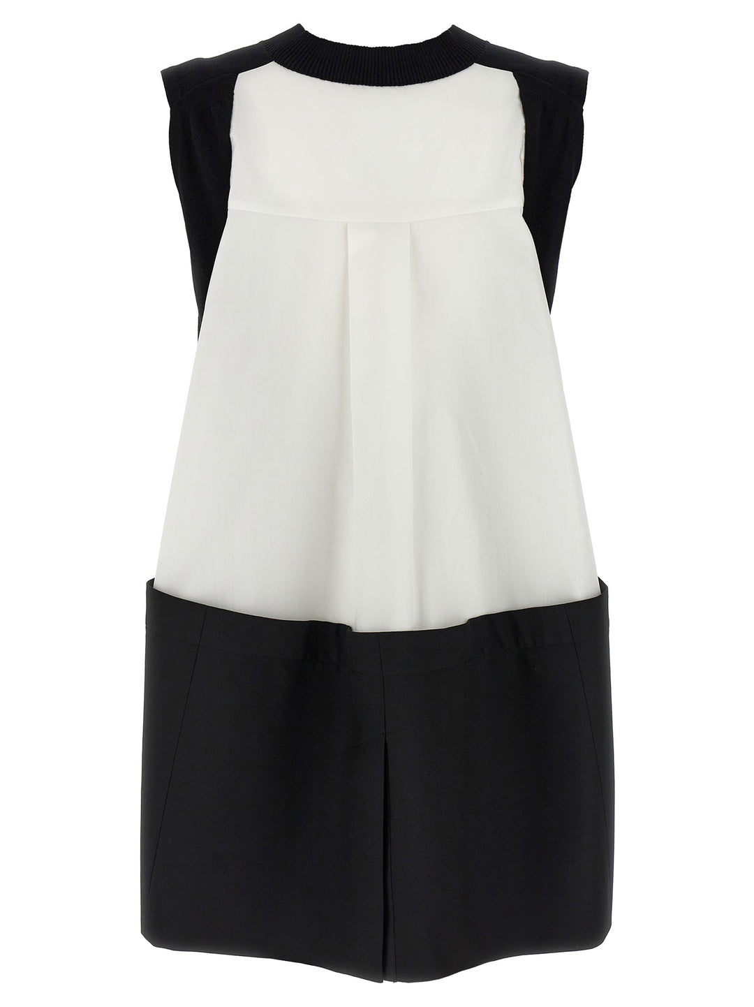 Sacai Patchwork Vest Gilet - Bianco/Nero | 60b1a932bb1ca050d4a5810a8bb5a6478619687b