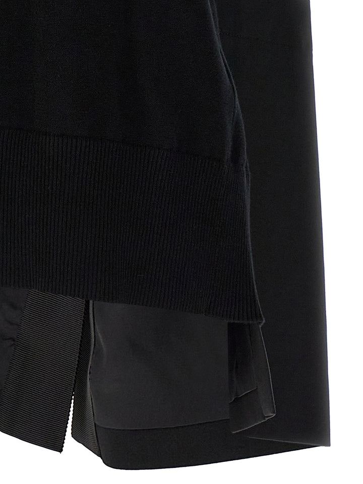 Sacai Patchwork Vest Gilet - Bianco/Nero | 319596f1a80c33c52325861176000641d309fb87