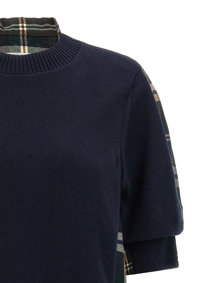 Sacai Knitted Panel Shirt Camicie - Multicolor | 4fc690b86ec35c188e0845772a4cda469443af45