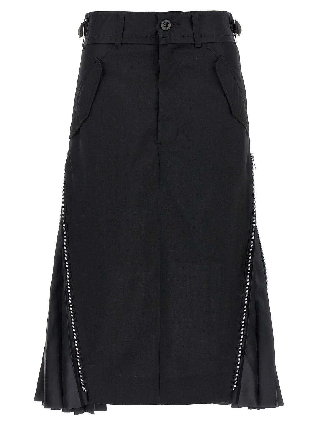 Sacai Cargo Mix Gonne - Nero | ab3a9e95c38661281c6418c8e472caf71dbbe94c