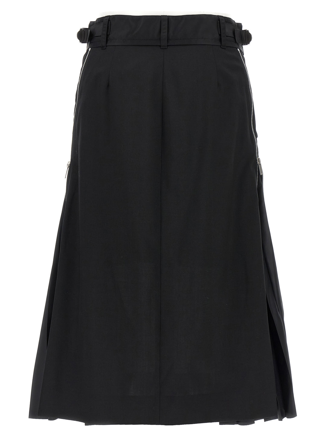 Sacai Cargo Mix Gonne - Nero | 26bc2a4ac6269a7296983cadf6444e5025630f65