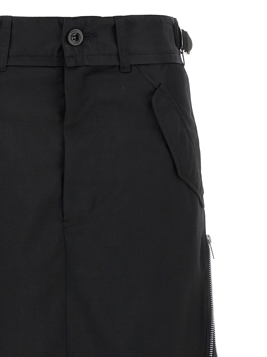 Sacai Cargo Mix Gonne - Nero | a9913973faea483df0b67edba730963eca9dcd91
