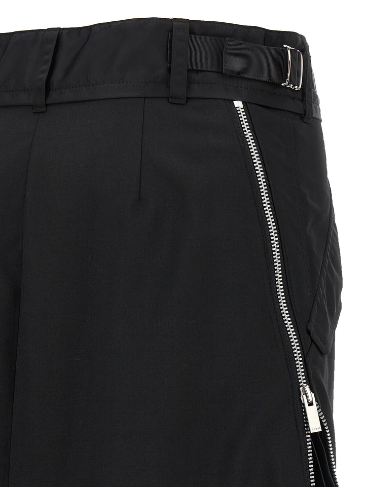 Sacai Cargo Mix Gonne - Nero | e3f6ffdc4f59935bbe2af8b3d3e7e932d7c0034c